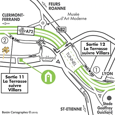 מלון Campanile Saint-Etienne Nord La Terrasse